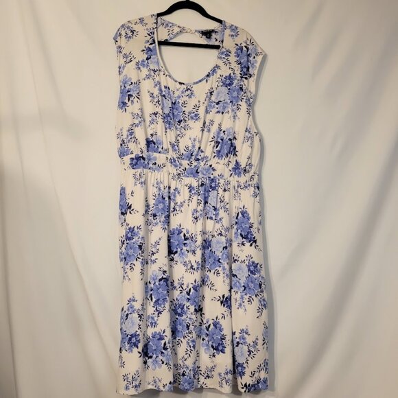Torrid size 4x plus dress blue and white Host Pick - Picture 1 of 6